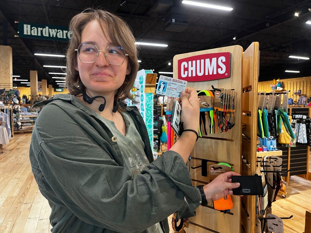 Having some fun at the gear shop